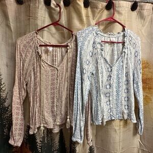 BUY 2 GET 2🔥 NOBO Women's Patterned Blouses - Pink and Blue